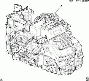 AUTOMATIC TRANSMISSION ASSEMBLY (M7U,M7W)(6T70)