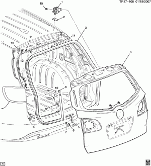 LIFTGATE HARDWARE PART 1 (BUICK W49)