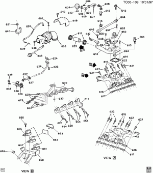 ENGINE ASM-6.5L V8 DIESEL PART 6 INTAKE MANIFOLD, TURBO & RELATED PARTS (L56/6.5S,L65/6.5F)