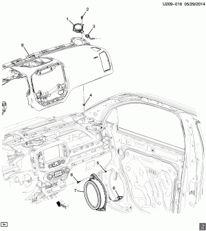 AUDIO SYSTEM/FRONT (ENHANCED SPEAKER UQ3)