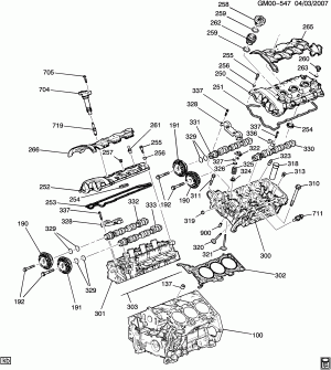 ENGINE ASM-3.6L V6 PART 2 CYLINDER HEAD & RELATED PARTS (LY7/3.6-7)