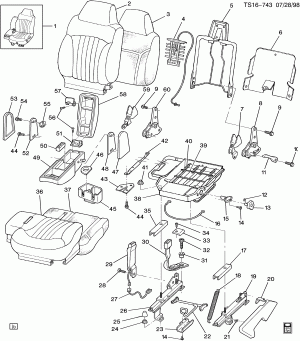 SEAT/SPLIT 60/40-DRIVER (AM6, EXC 6-WAY PWR ADJ AG1)