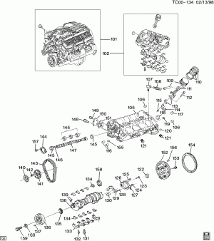 ENGINE ASM-5.0/5.7L V8 PART 1 BLOCK & INTERNAL PARTS (L30/5.0M,L31/5.7R)