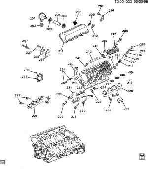 ENGINE ASM-6.5L V8 DIESEL PART 2 CYLINDER HEAD & RELATED PARTS (L49/6.5P,L57/6.5Y)