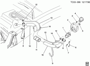 FUEL TANK FILLER PIPES & HOSES (L65/6.5F, W/CHASSIS CAB ZW9)