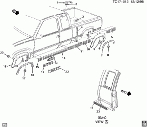 MOLDINGS/CAB & BODY SIDE