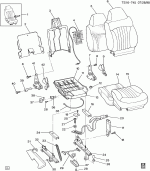 SEAT/SPLIT 60/40-PASSENGER (AM6, EXC 6-WAY PWR ADJ AG2)