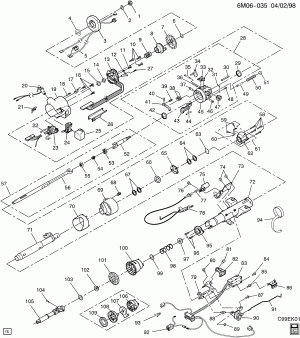 STEERING COLUMN/TILT (C/S)(JL4,EXC (D55))