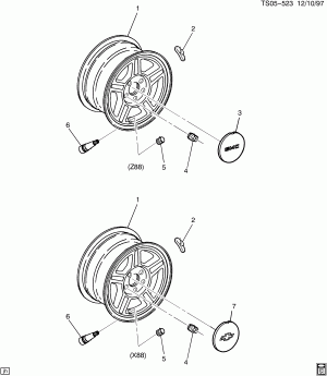 WHEELS & WHEEL COVERS (16X8 CAST ALUMINUM WHEEL N96)