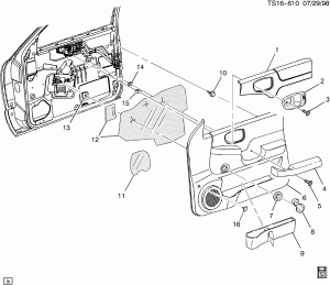 DOOR TRIM/SIDE FRONT (EXC POWER WINDOWS A31)