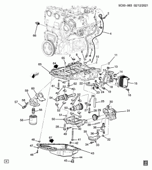 ENGINE ASM-2.7L L4 PART 4 OIL PUMP, PAN & RELATED PARTS (L3B/2.7K)