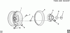 WHEELS & WHEEL COVERS 16 X 6.5 STEEL WHEEL(6 LUG)(P06)