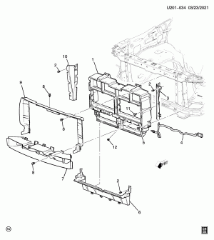 RADIATOR SHUTTER & BAFFLES (LCV/2.5A, AUTOMATIC MYB)