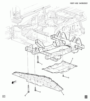 FRAME CROSSMEMBERS/REAR (3-MOTOR SYSTEM XRL, OFF-ROAD PACKAGE Z6X)