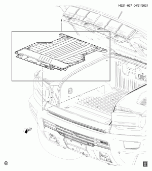 HOOD COMPARTMENT/MAT PKG (DEALER INSTALLED, MAT VLI)
