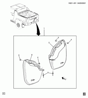 GUARD/REAR MUD (DEALER INSTALLED, GUARD VQK)