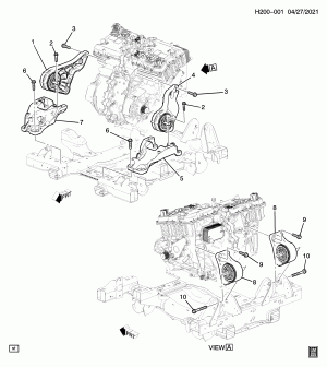 DRIVE MOTOR MOUNTING/REAR-PRIMARY (P79)
