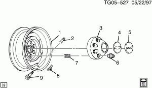 WHEELS & WHEEL COVERS 16 X 6.5 STEEL WHEEL(SINGLE WHEELS)(8 LUG)