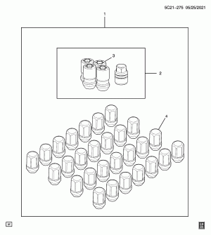 WHEEL LOCKS & NUTS (DEALER INSTALLED, BLACK NUT S4W,SPY)