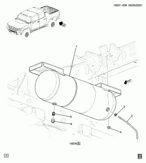 AIR SUSPENSION RESERVOIR TANK ASSEMBLY & MOUNTING