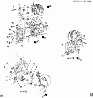GENERATOR MOUNTING (L03/5.0H,L05/5.7K, 124 AMP GENERATOR 8A3)