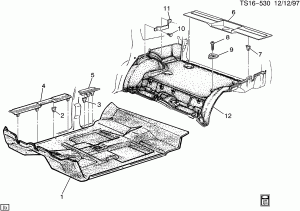 FLOOR COVERING & SILL PLATES (CHEVROLET X88/G.M.C. Z88, LIFT GATE TB4)