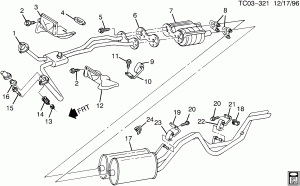 EXHAUST SYSTEM-V8 (L19/7.4N)