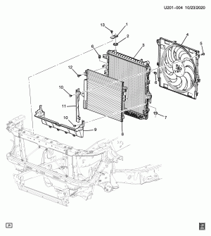 RADIATOR MOUNTING & RELATED PARTS (LFX/3.6-3)