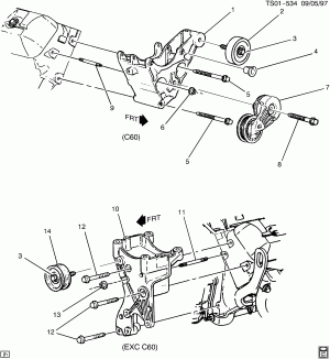 TENSIONER/DRIVE BELT & IDLER PULLEY (LF6/4.3X,L35/4.3W)