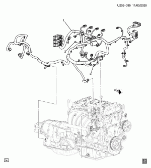 WIRING HARNESS/ENGINE (LCV/2.5A)