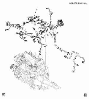 WIRING HARNESS/ENGINE (LWN/2.8-1)