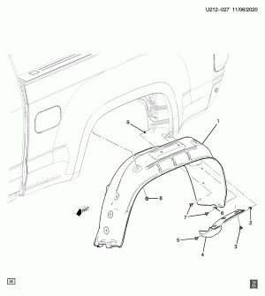 WHEELHOUSE LINER/REAR