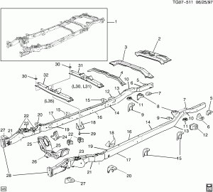 FRAME 135" WHL BASE(7300 LB GVW C6A)
