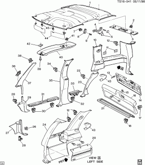 TRIM/INTERIOR (END GATE E55)