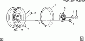 WHEELS & WHEEL COVERS 15 X 6, 15 X 7 STEEL WHEEL(5 LUG)(P06)