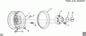 WHEELS & WHEEL COVERS 16 X 6.5 STEEL WHEEL(8 LUG)(P06)