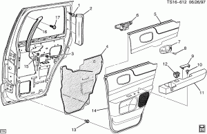 DOOR TRIM/SIDE REAR (POWER WINDOWS A31)