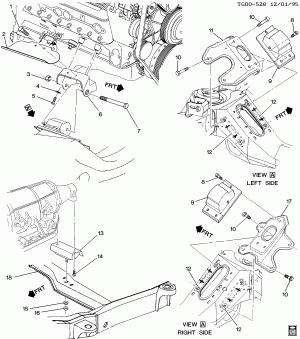 ENGINE & TRANSMISSION MOUNTING-V8 (L65/6.5F)