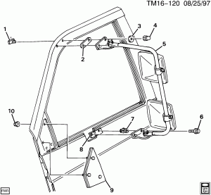MIRROR/OUTSIDE REAR VIEW REAR VIEW (6L8)