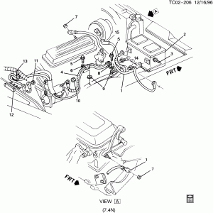 BATTERY CABLES (GASOLINE, EXC 124 AMP GENERATOR 8A3)