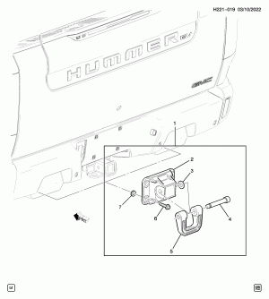 TOW HOOKS/REAR (DEALER INSTALLED, BLACK TOW HOOK SDA)