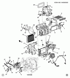 БЛОК КОНДИЦИОНЕРА И ОБОГРЕВАТЕЛЯ В СБОРЕ (ЗА ИСКЛЮЧЕНИЕМ УСИЛЕННОГО ОТОПИТЕЛЯ C3A)