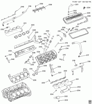 ENGINE ASM-7.4L V8 PART 2 CYLINDER HEAD & RELATED PARTS (L29/7.4J)