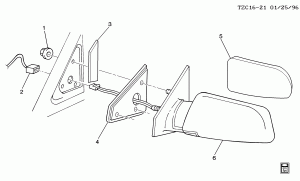 MIRROR/OUTSIDE REAR VIEW (D48,DE2)
