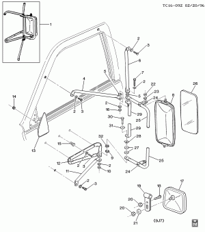 MIRROR/OUTSIDE REAR VIEW (WEST COAST TYPE DG5,9F8)(VELVAC)(1ST DES)