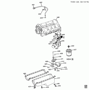 ENGINE ASM-7.4L V8 PART 4 OIL PUMP,PAN & RELATED PARTS (L29/7.4J)