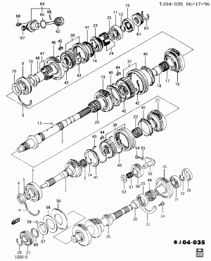 5-SPEED MANUAL TRANSMISSION INTERNAL PARTS