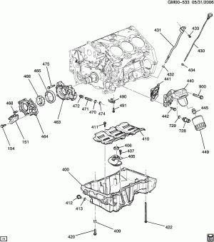 ENGINE ASM-3.6L V6 PART 5 OIL PUMP,OIL PAN & RELATED PARTS (LY7/3.6-7)