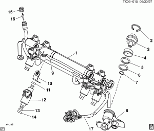 FUEL INJECTOR RAIL (L29/7.4J)