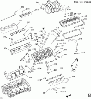 ENGINE ASM-7.4L V8 PART 2 CYLINDER HEAD & RELATED PARTS (L29/7.4J)